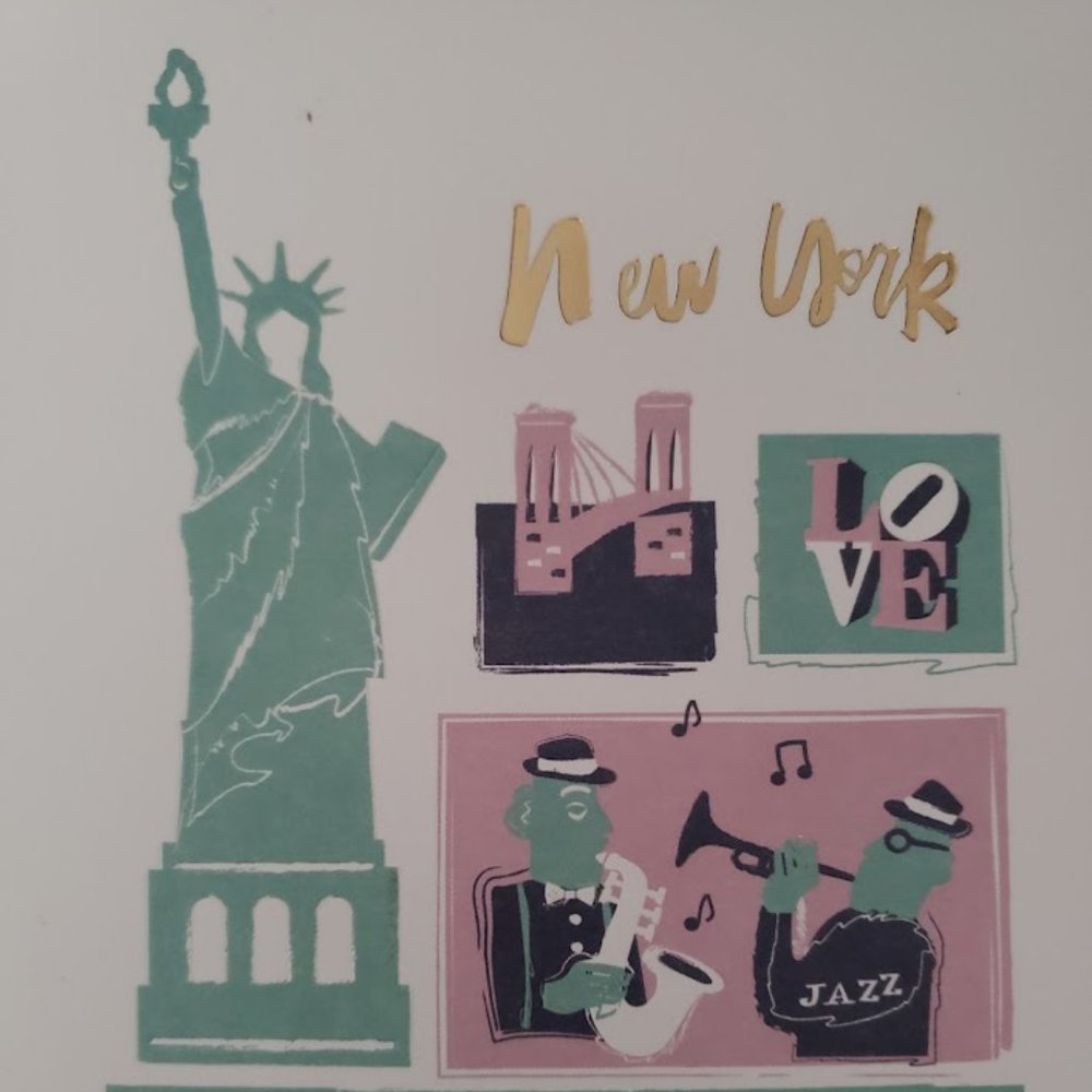New York - blank card inside - Paper Destiny card